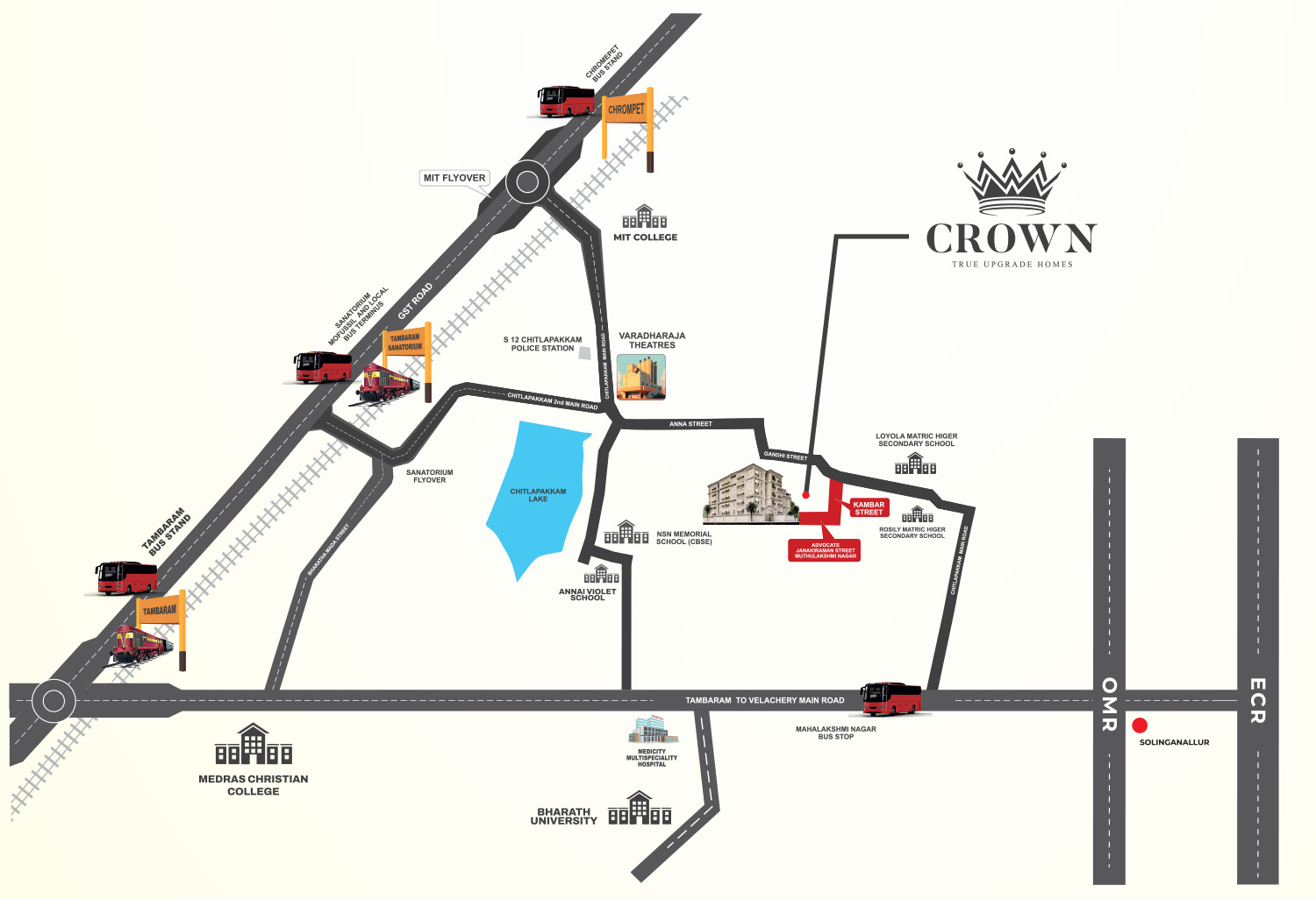 crown Location Map