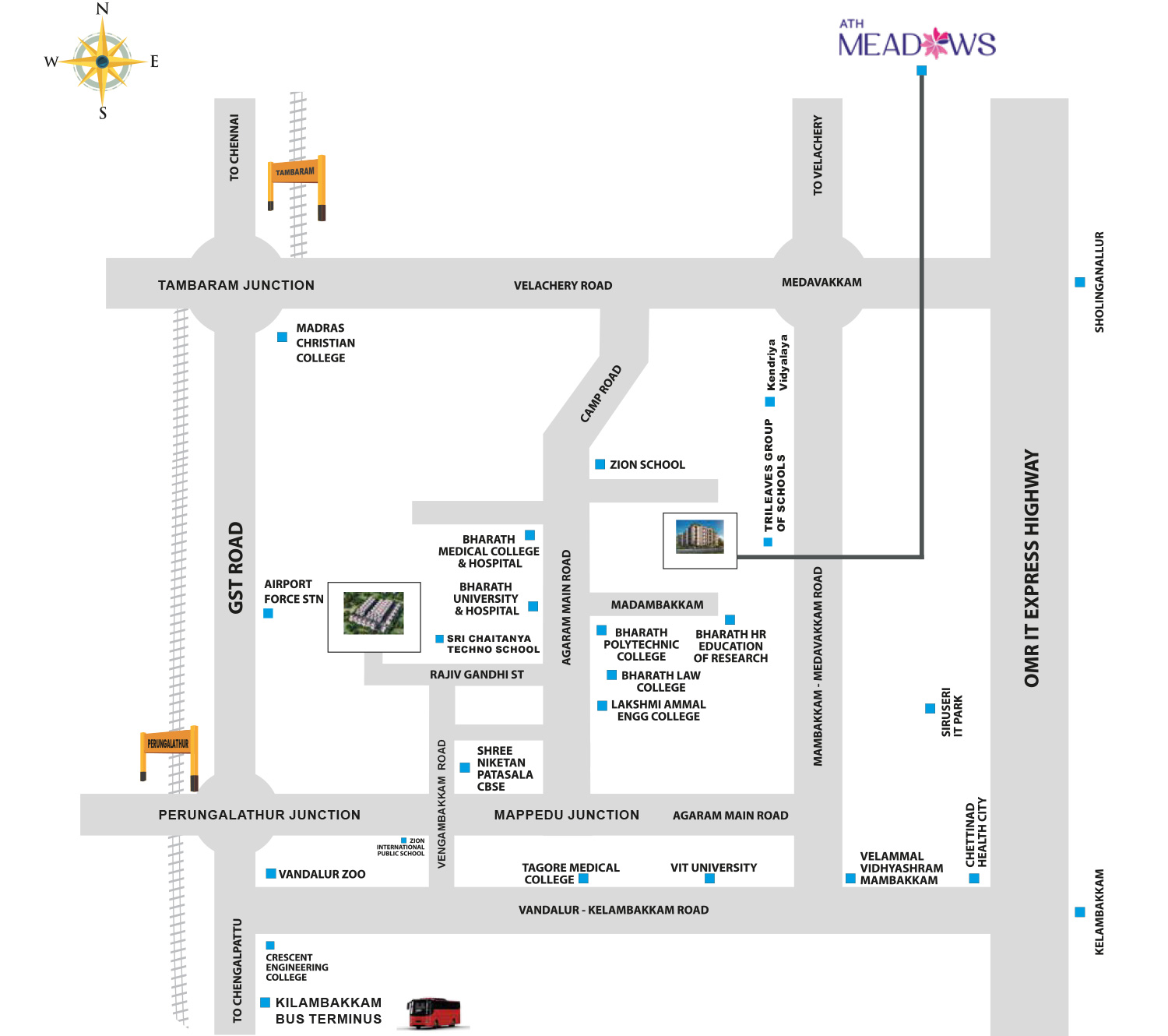 meadows Location Map
