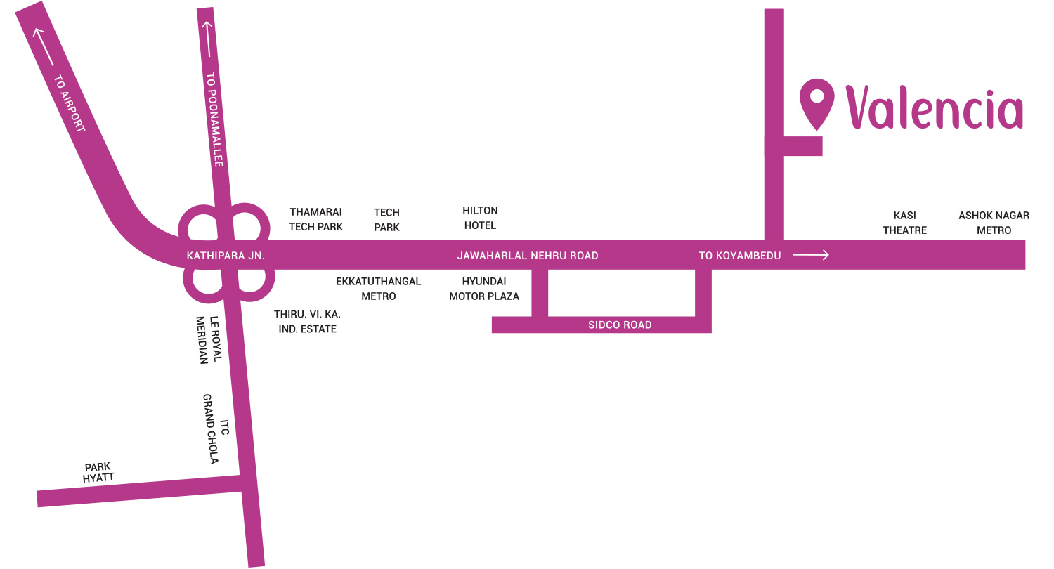 valencia Location Map