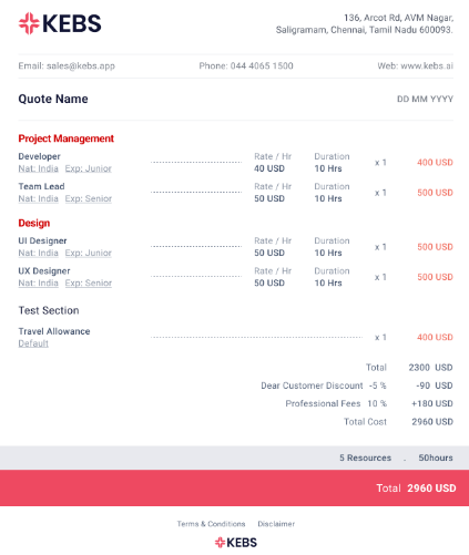 KEBS proposal Builder